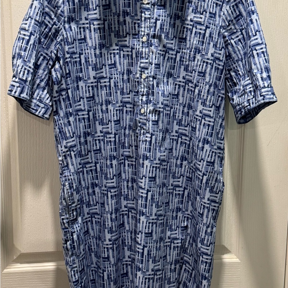 J. McLaughlin Blue Geometric Swim Coverup
